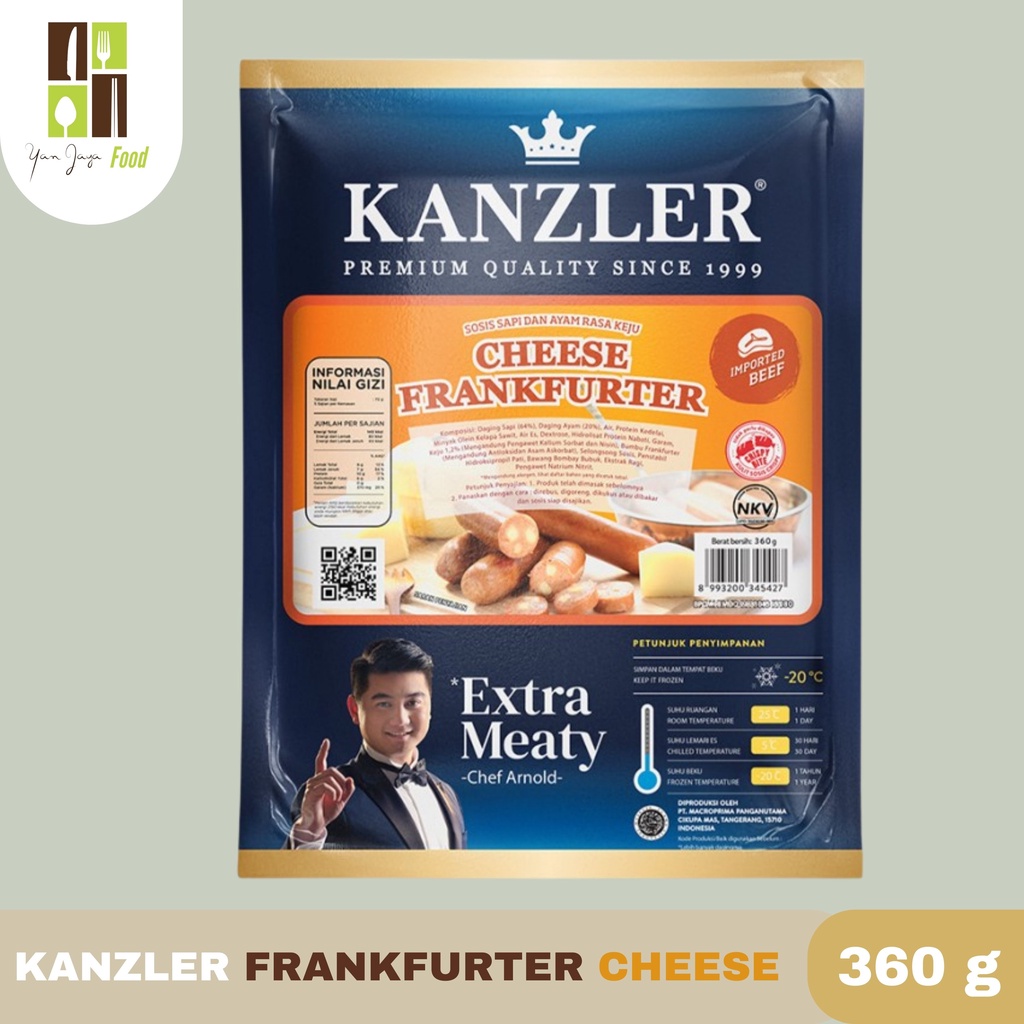 KANZLER FRANKFURTER COCKTAIL 500GR / GARLIC 300GR / CHEESE 360GR