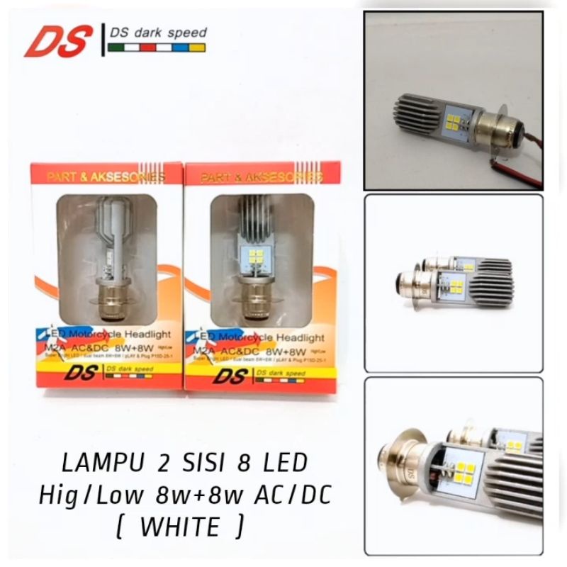 lampu Led 2Sisi 8led AC/DC DS4470