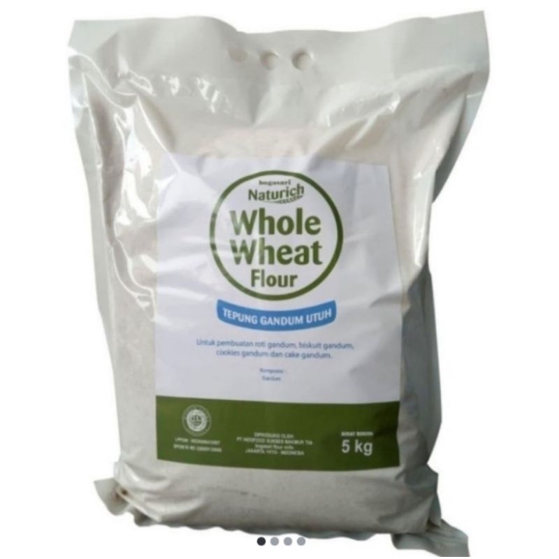 

Naturich Whole Wheat Flour / Gandum utuh kasar 1 kg ( Repack )