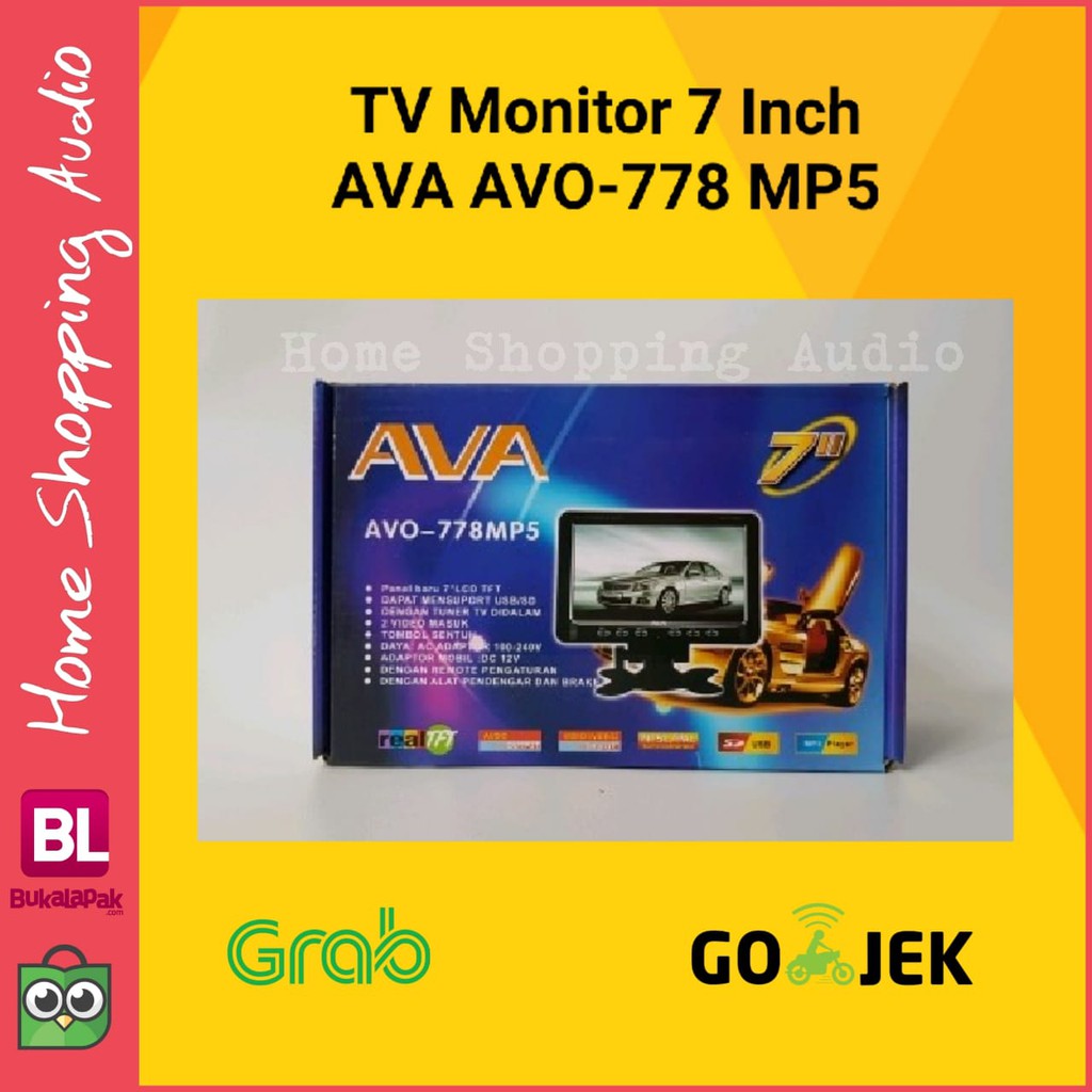 TV Mobil Ava Avo 778 MP5 TV Layar Mobil Ava Avo-778 MP5 TV Monitor Mobil Ava Avo 778 MP5 Bergarans