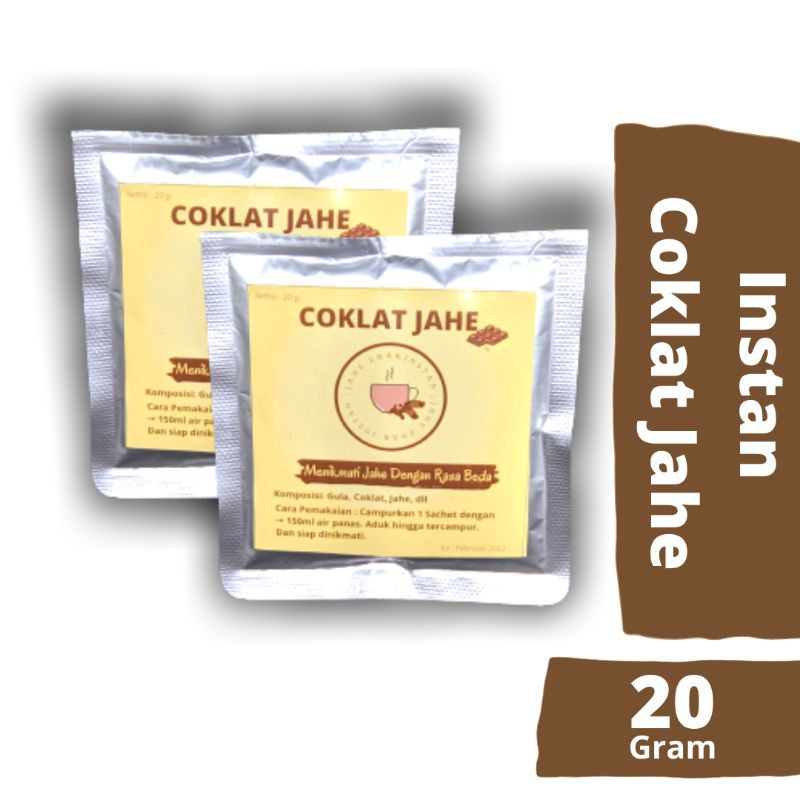 

Jahe Enak Instan Coklat Jahe Sachet 20gram