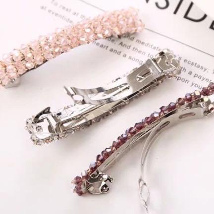 JEPIT RAMBUT BARRETTE KRISTAL 9CM / JEPIT RAMBUT OTOMATIS RHINESTONE KOREAN HANDMADE BEADED CRYSTAL FASHION HAIR CLIPS IMPORT QUALITY