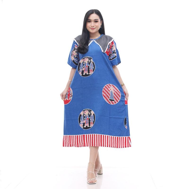 (Semerbak) Daster murah solo Jogja berkualitas meriah payung motif batik polos rayon super Krah Tejo Koin Rayon halus busui menyusui adem baju santai tidur rumahan wanita kekinian modern milenial promo dijual