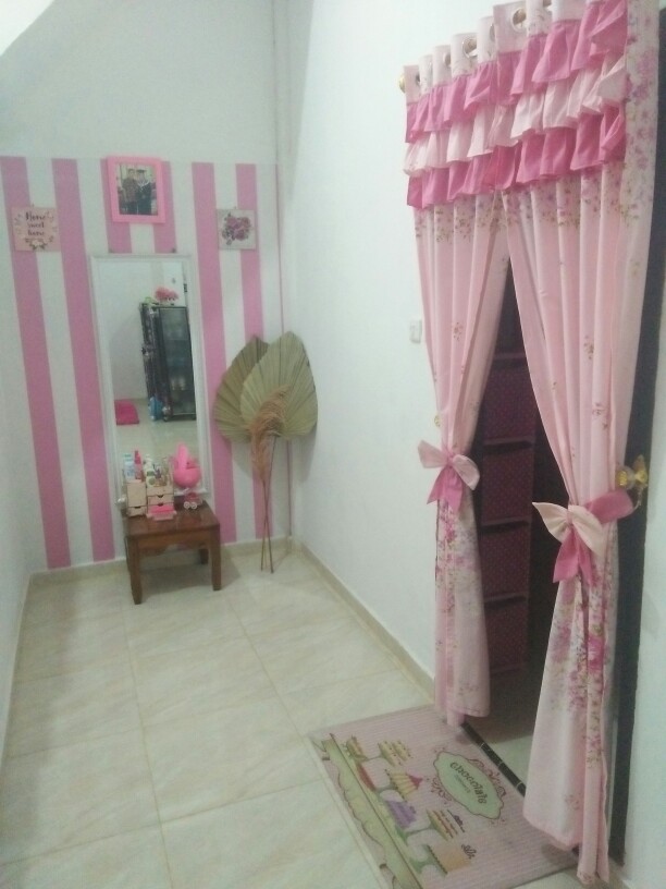 Wps206 Soft Pink List N Purple Flower Walpaper Stiker Wallpaper Sticker 45cmx5m