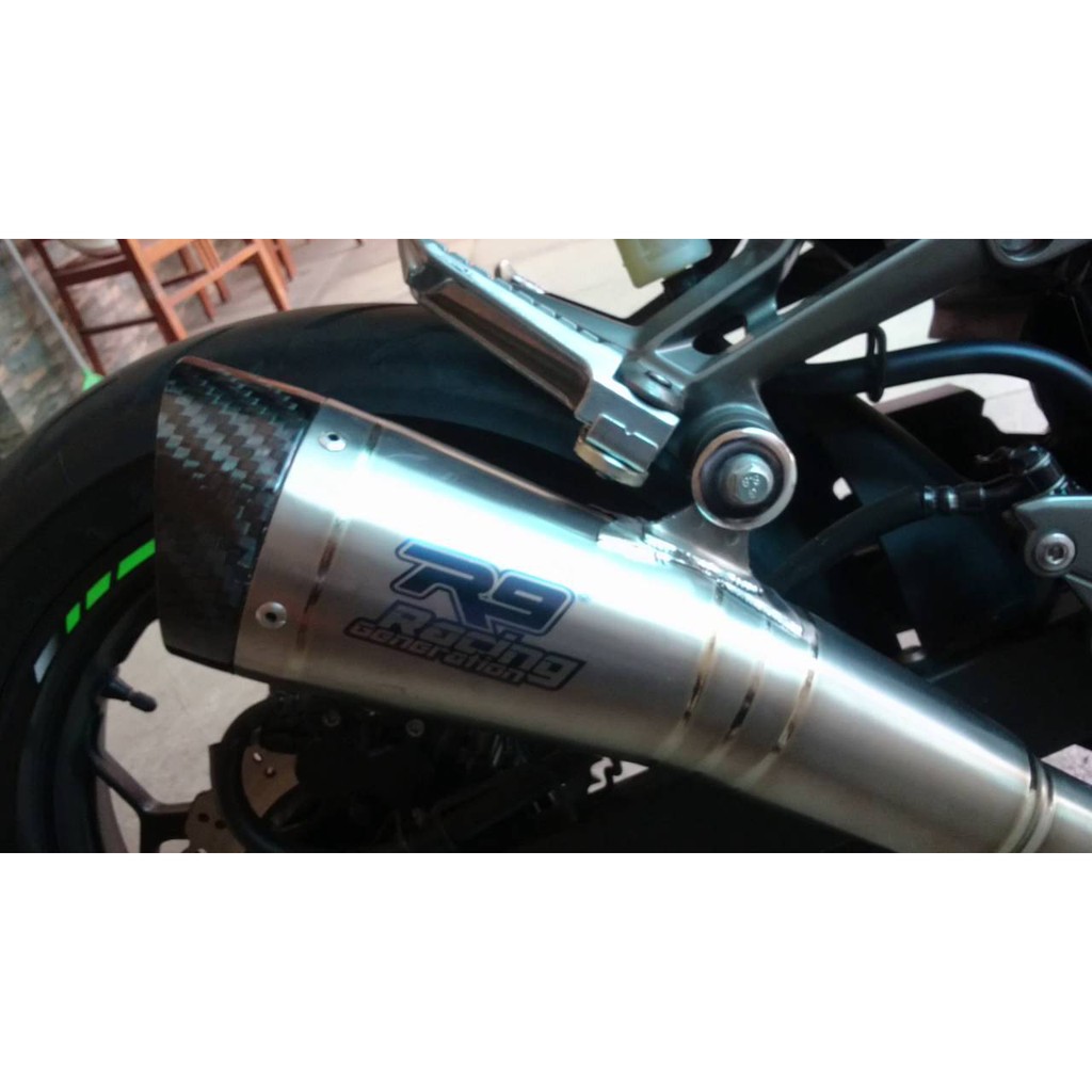 Knalpot R9 H2 Titanium Fullsystem for Ninja 250 FI / z250/ ninja 300