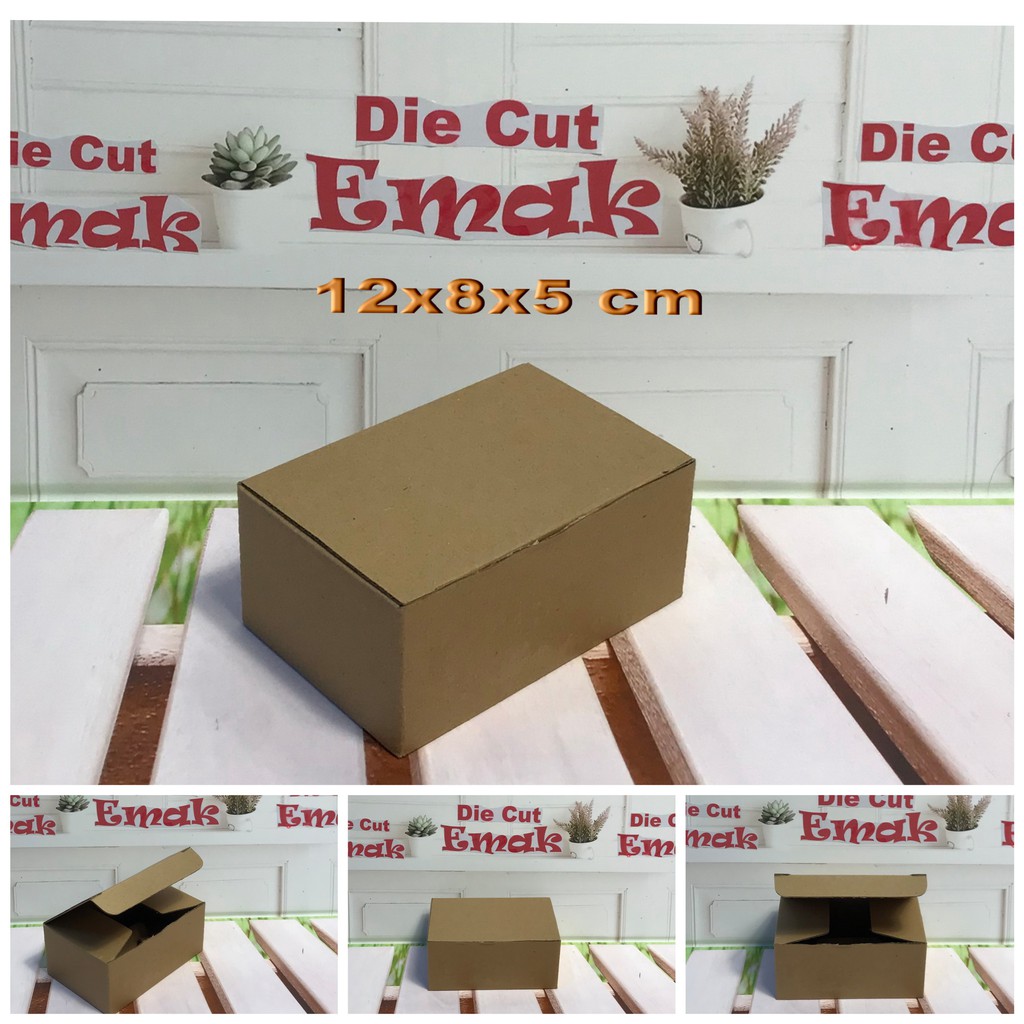 

kardus uk.12x8x5 cm kotak box karton Die Cut