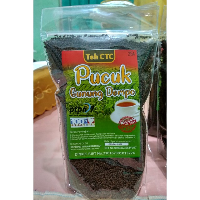 

Teh Hitam CTC Gunung Dempo Kota Pagar Alam Sumatera Selatan (100 gram)