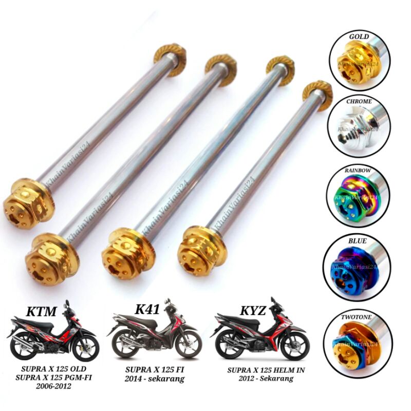 Probolt As roda Depan Belakang Supra X 125 pgm fi injeksi karbu helm in