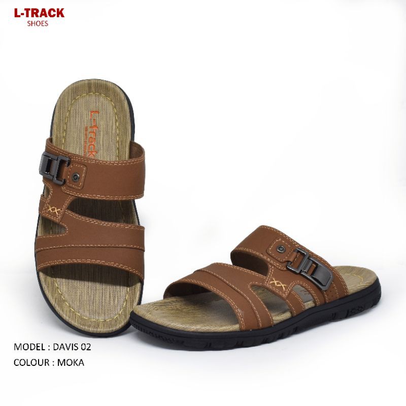 Sandal kulit davis02 Sandal pria dewasa model slop nyaman dan milenial Upper kulit