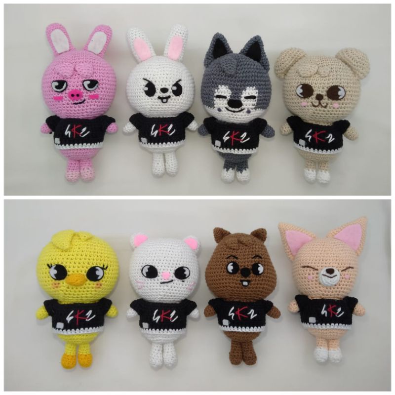 STRAY KIDS || Boneka rajut Amigurumi Stray Kids SKZOO