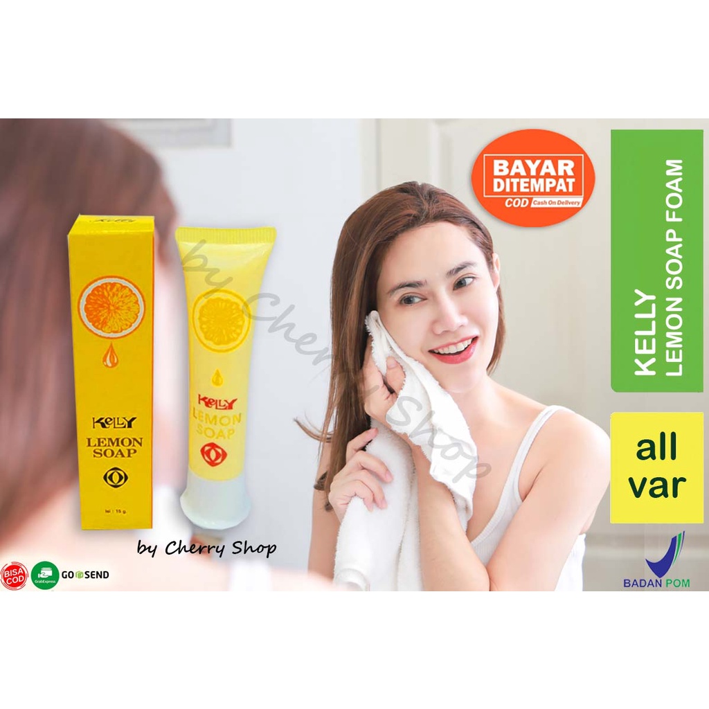 [BPOM] FACIAL FOAM KELLY LEMON SOAP FOAM 15GR | 25GR | 75GR | SABUN WAJAH KELLY