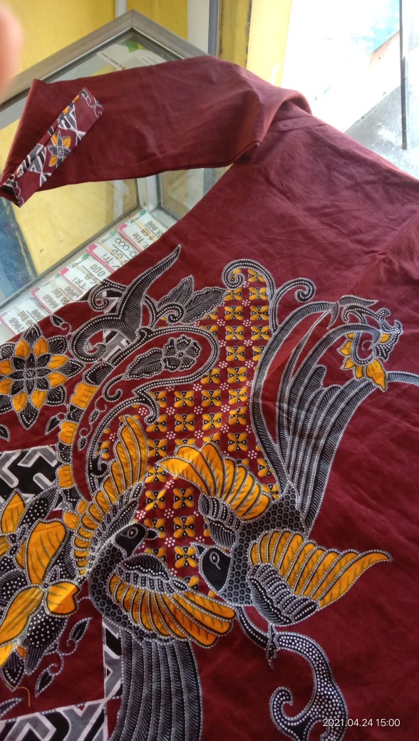 M-l-xl-xxl Batik Tunik Wanita Asj Sa Hrb026 Kenongo Pekalongan Sogan Tulis