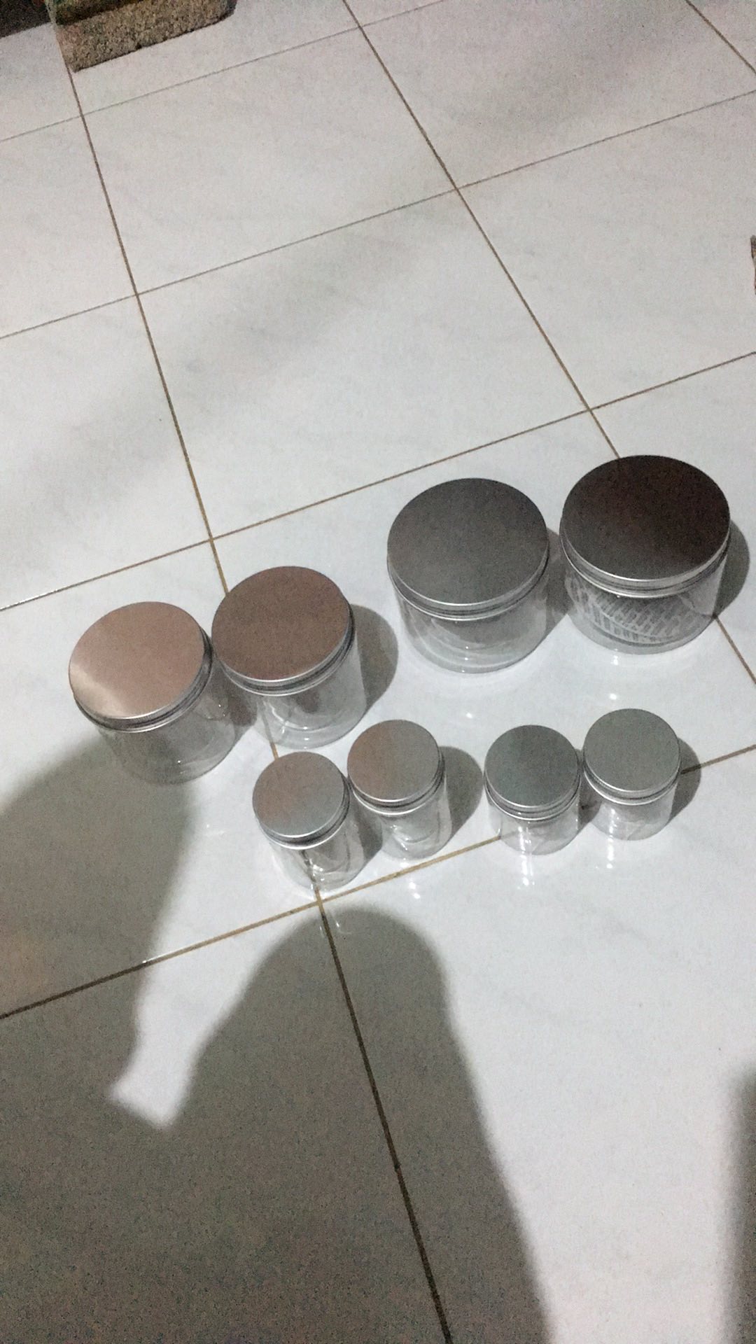 Pet Plastic Jar Bottle Honey Jar Transparent Food Jar Biscuit Jar Packing Sealing Jar Tea Pot(silver Cover Free Gasket)
