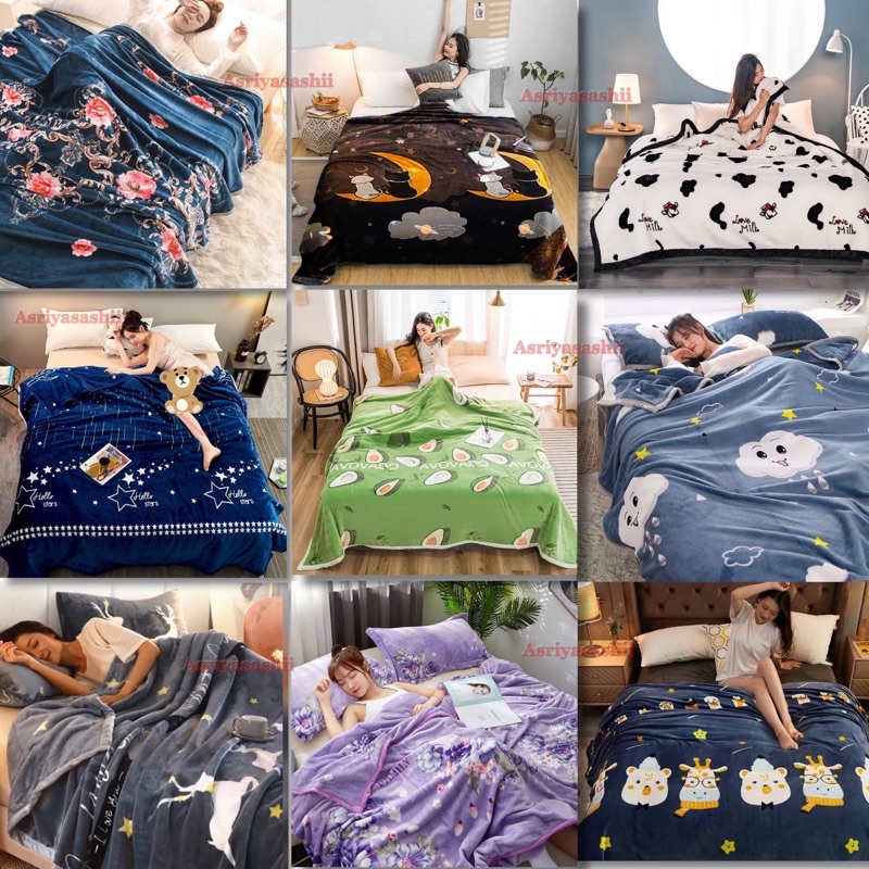 Selimut Bulu Halus 150x200 Motif Dewasa Paling Keren Terlaris Termurah Asriyasashii Berkualitas-1