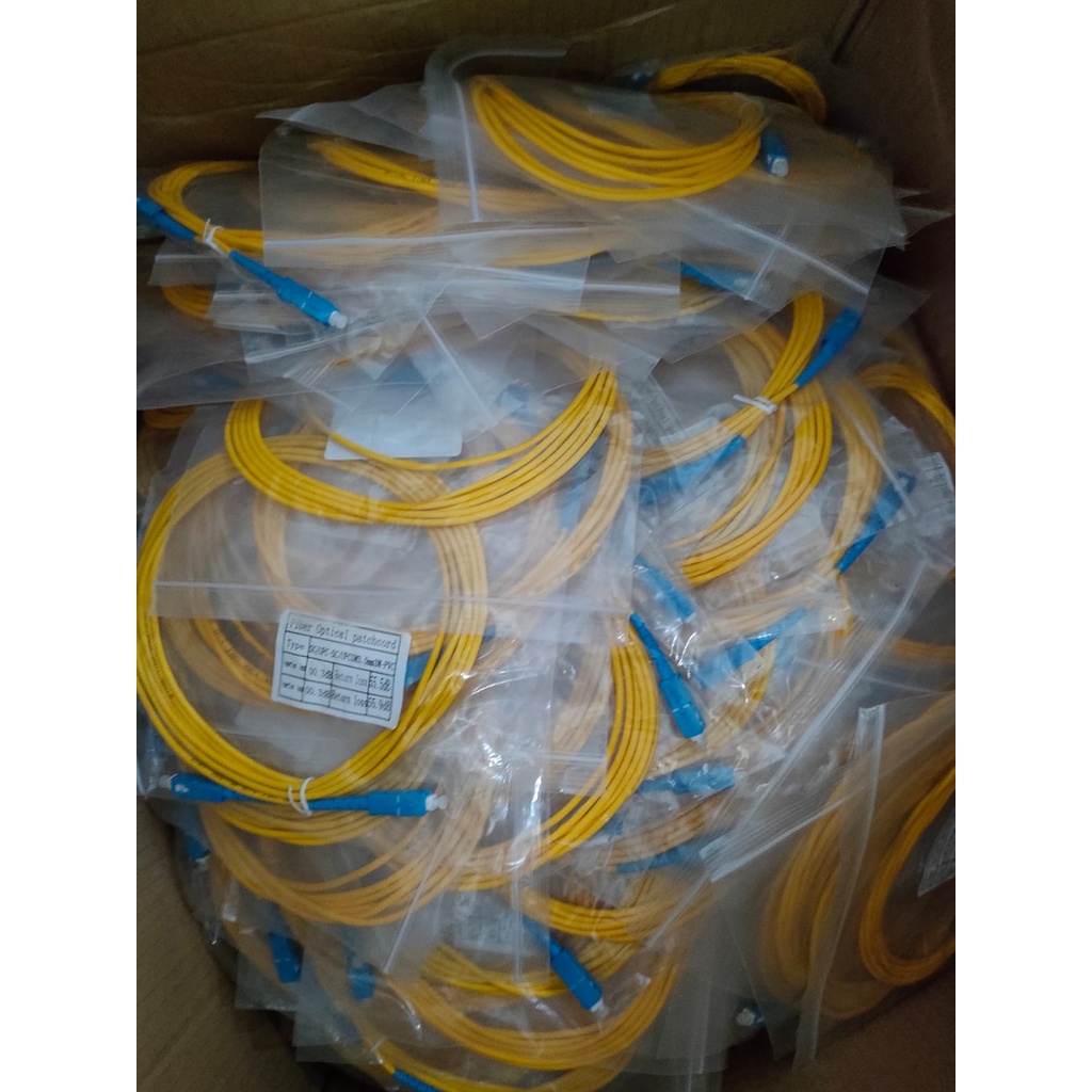 Fiber Optic Patch Cord SC-SC Single Mode Simplex , SC/UPC-SC /UPC SM, 3mm 3Meter Patchcord core