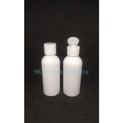 Botol fliptop 60ml putih tutup putih