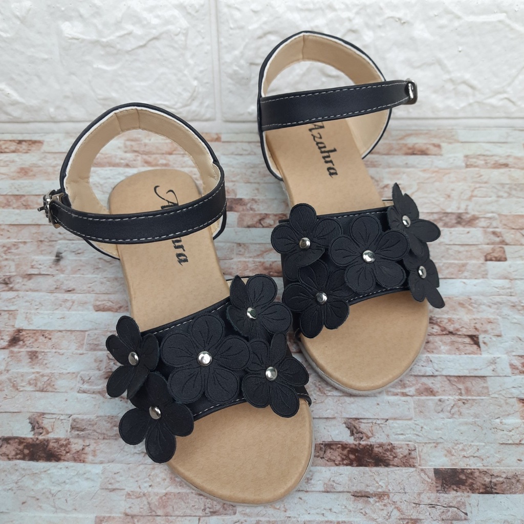 mandirishoesstore-SEPATU SANDAL ANAK PEREMPUAN BUNGA EMBOS 5 6 7 8 TAHUN HAY05