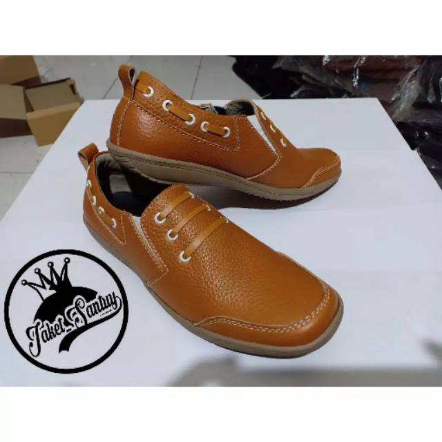 SEPATU PRIA CASUAL KULIT ASLI TREND 2020 100% Senja senja santuy keren