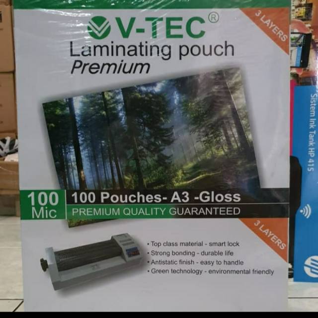 

Laminating Pouch Film Vtec A3 100 mcr / Laminating Film A3
