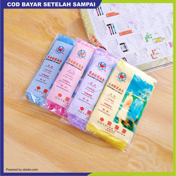 disposable raincoat jas hujan 1x pakai event becek plastik kecil 20gr