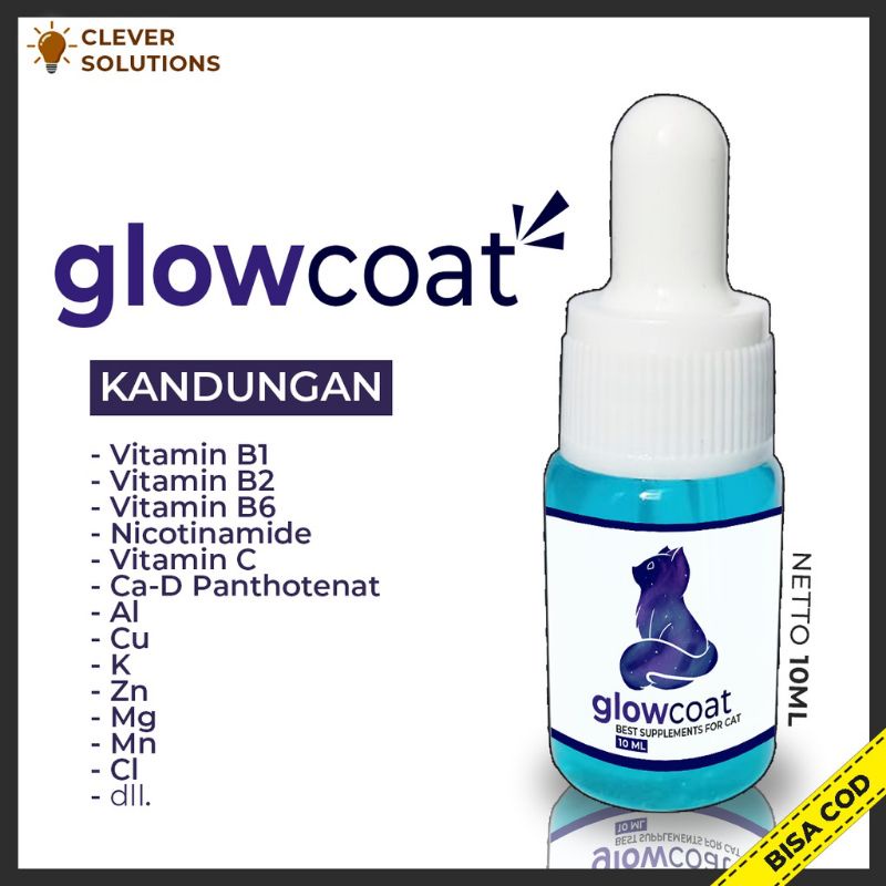 vitamin bulu kucing GLOWCAT pelebat bulu kucing