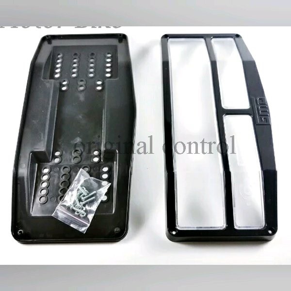 Tutup Plat Nomer Motor Model Cembung Sepasang anti Buram + Baut