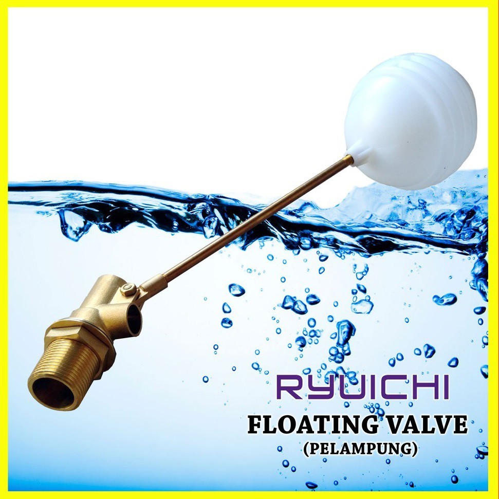 Ryuichi Floating Valve Brass Pelampung Air Closet 1/2&quot; 3/4&quot;