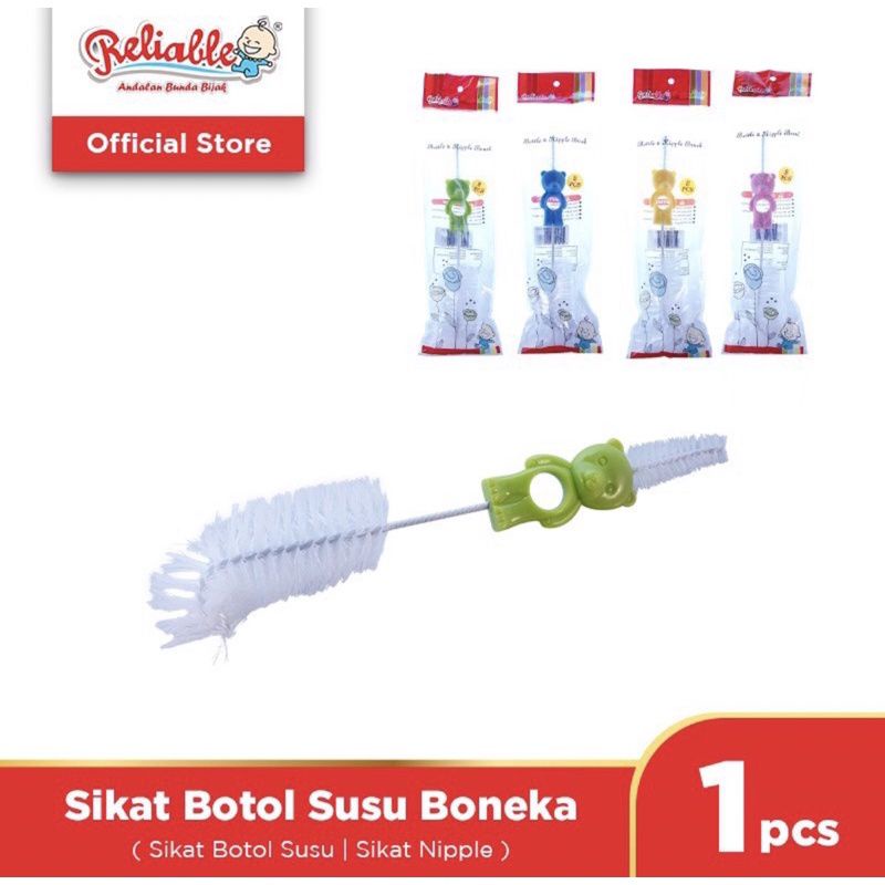 Perlengkapan Bayi # RSB-7002 Sikat Pembersih Botol dan Nipple Dot Model Boneka Reliable