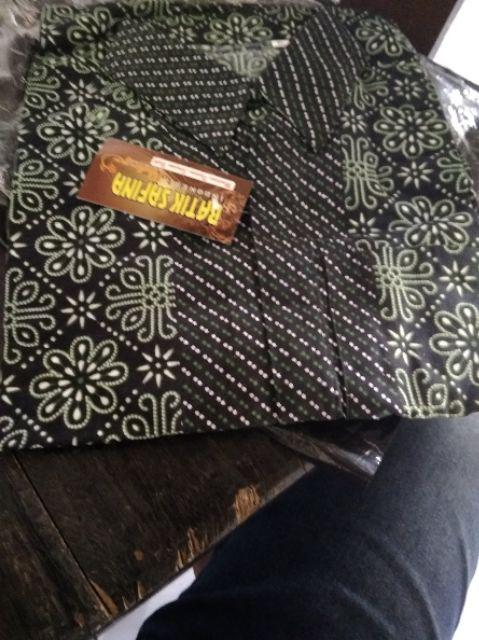 New Kemeja Batik Pria Ppbtk07 Wsa04 Kemejapria/kemejabatik/kemeja Batik Batik Hrb026 Kenongo Kode #1