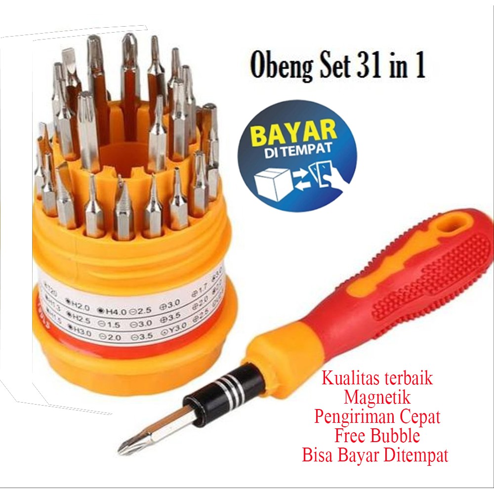 Obeng Handphone Komputer Elektronik - OBENG MINI MULTIFUNGSI LENGKAP SERBAGUNA - Obeng Set 31in1