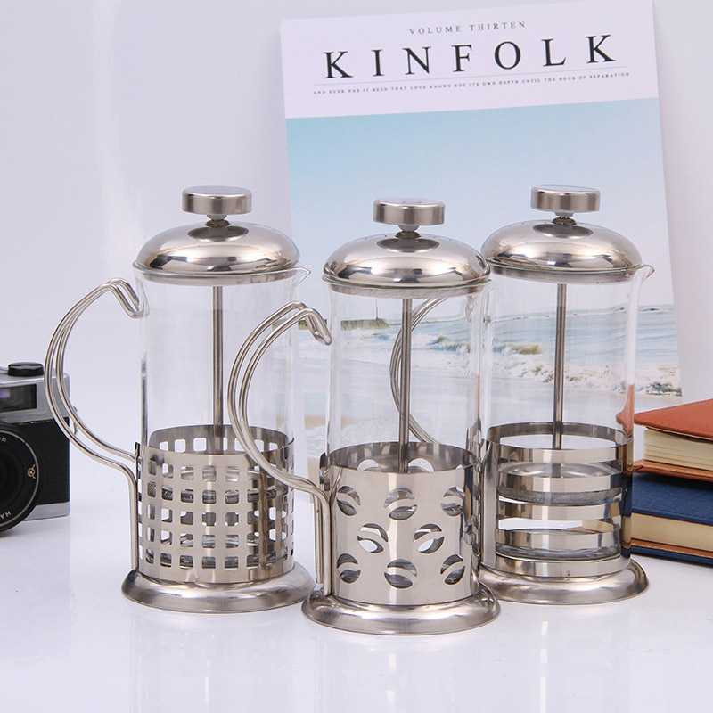 French Press Plunger Coffee Maker Alat Pembuat Peralatan Teko Seduh Kopi Filter Stainless Steel