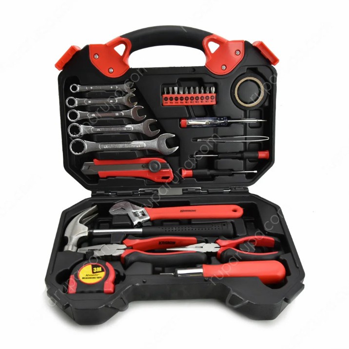 Peralatan Mekanik Krisbow Tool Set 28 Plus Box Original Rachet ratchet screwdriver obeng presisi tan