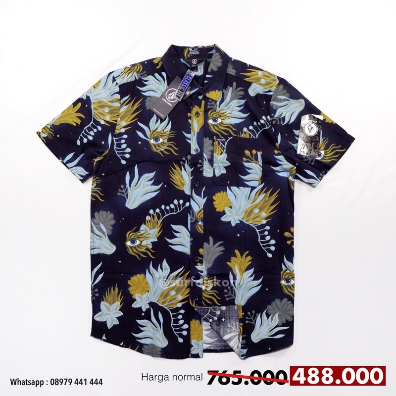 Kemeja Volcom MSH Solarizer NVY Original Planet Surf