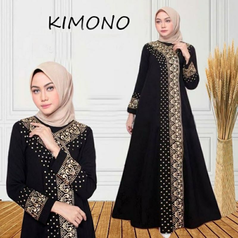 Abaya bordir abaya jetblack abaya hitam premium