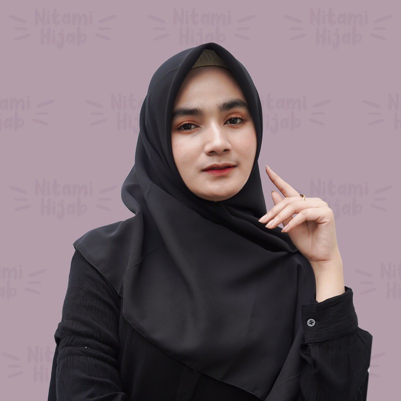 NITAMI HIJAB / SEGI EMPAT / HITAM