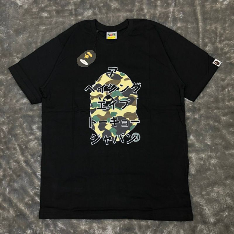 TSHIRT KAOS BAJU A BATHING APE BAPE CAMO KATAKANA LIKE ORI