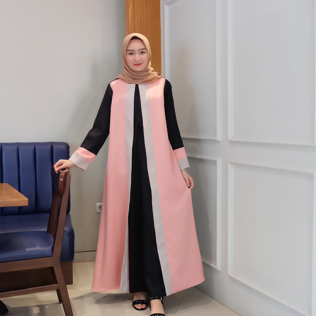 warna/i Bayar Ditempat promo Gamis Danita Hitam Salem maxi dress muslim fashion gamis best seller