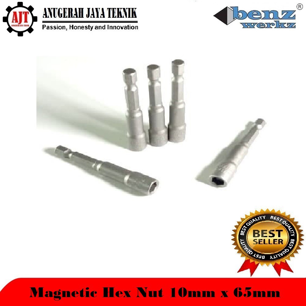 Magnetic Hex Nut Size 10 mm x 65 mm