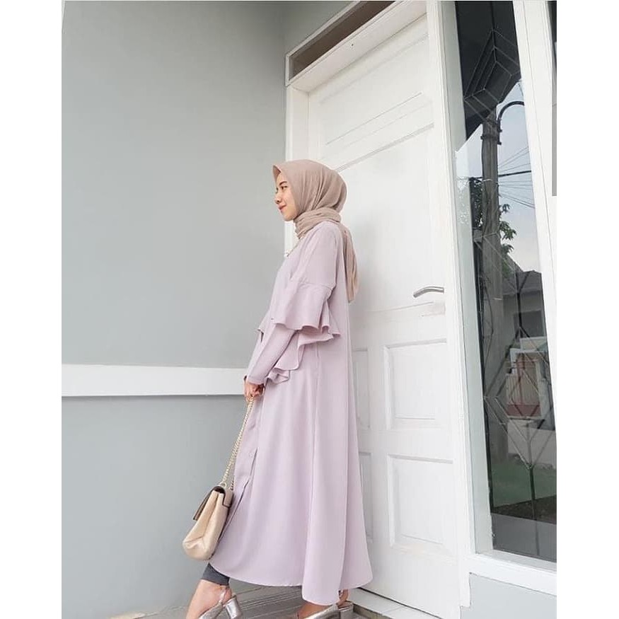 TERBARU Tunik busui / Baju kancing depan / pakaian hijaber : Numeka Long tunik TP TERMURAHHH