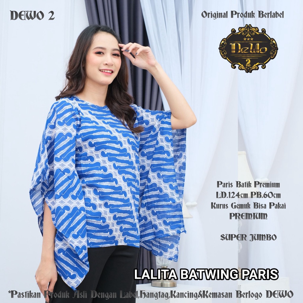 Blouse Batik Paris by Butik Batik Solo bahan batik paris kode BLOUSE BATIK LALITA BATWING PARIS