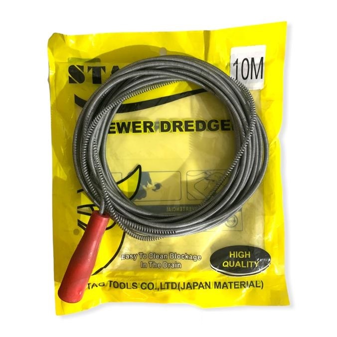 Pipe Cleaner Stag Pembersih Saluran Pipa Mampet Sumbat Tersumbat Drain Pipe Cleaner Manual 5 Meter 10 Meter