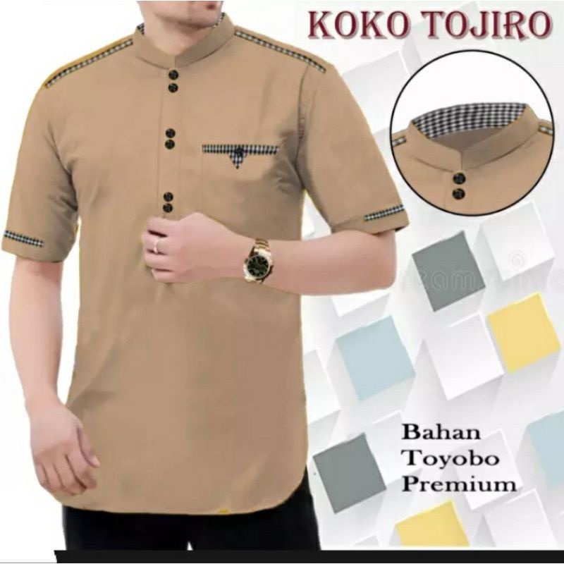 Koko Tojiro Baju Koko Muslim Pria Pakaian Muslim Pria