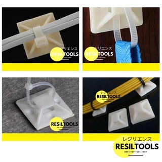 Jual Perpack Dudukan Kabel Tis 20 x 20 mm Putih Cable Ties Mount 2 X 2 ...