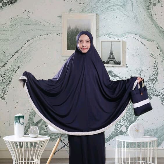 mukena jersey dewasa han and vie platinum/Mukenah hadanvie Jersey original/bisa COD