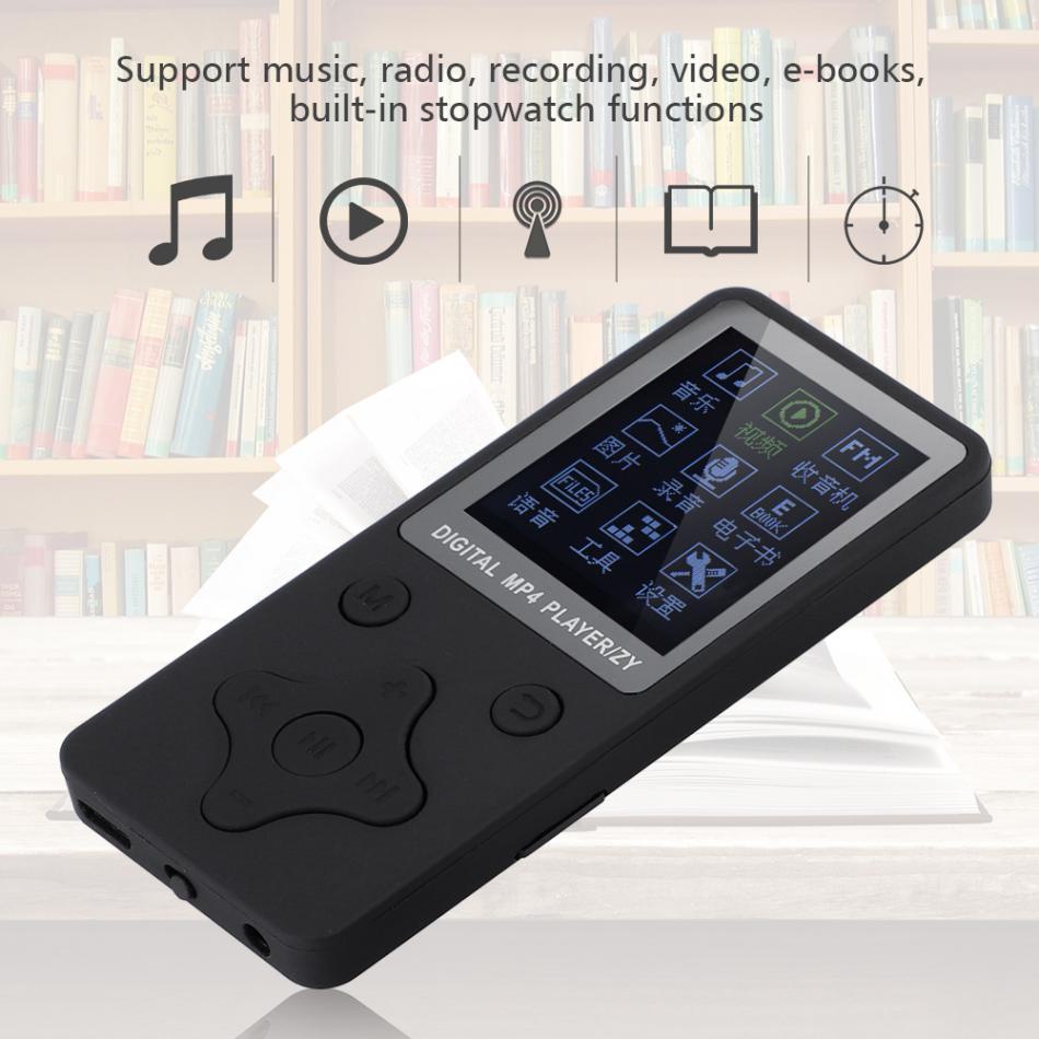 ZYZY MP4 Player Mini Mp3 Portable Music Player TF Card Slot - T1 - Black