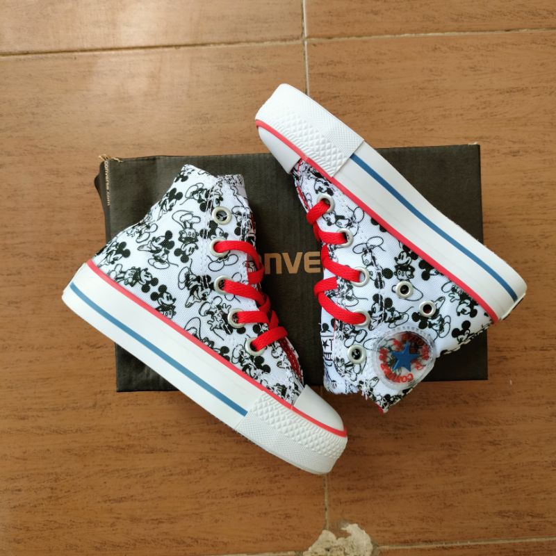 SEPATU ANAK MICKEY CONVERSE PREMIUM HIGH QUALITY CONVERSE MICKEY ANAK TALI