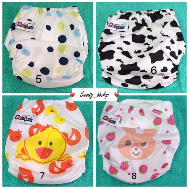 Paket Popok cuci bayi / popok clodi dengan 1 insert karakter / popok ekonomis