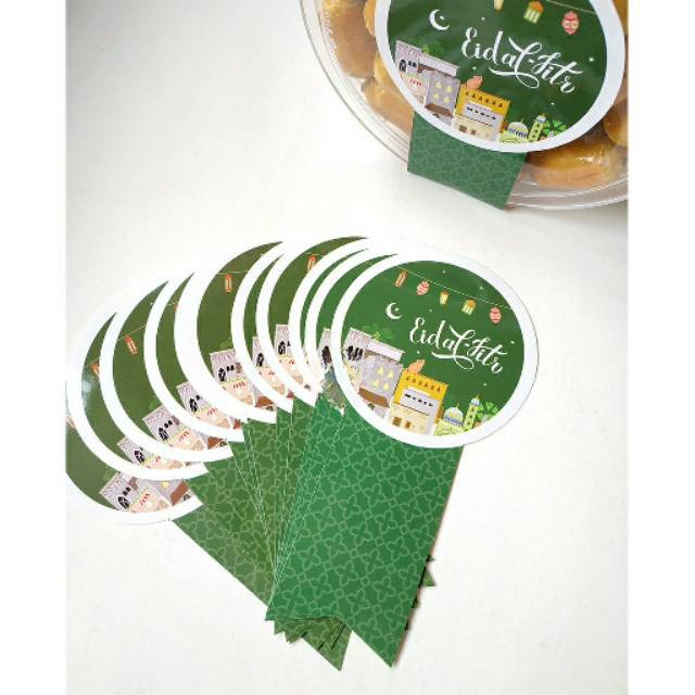 

Stiker toples kue kering stiker lebaran sticker segel label toples cookies idul fitri tag hampers tempelan kartu parcel (25pcs)