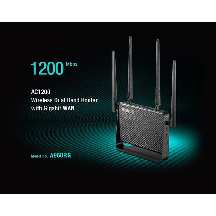 TOTOLINK 1200Mbps Wireless Dual Band Router with Gigabit WAN - A950RG