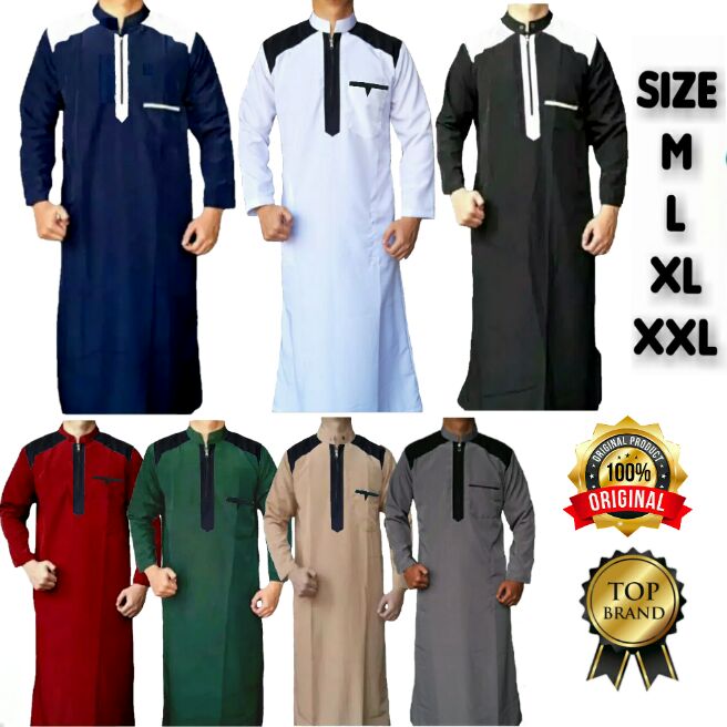 jubah dewasa gamis pria premium gold jubah saudi A1